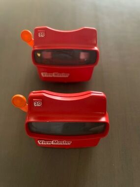 Lot of 2 Vintage Classic 80s/90s Red View-Master 3D Viewers - No Reels